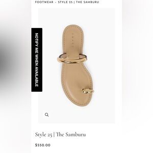 AMANU Style 25 | The Samburu Beige Leather Toe-Ring Sandals - Women's 38 EU 8 US